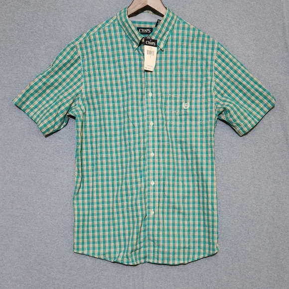 Chaps Easy Care Plaid L I ng Sleeved Button Down Shirt - Picture 1 of 3